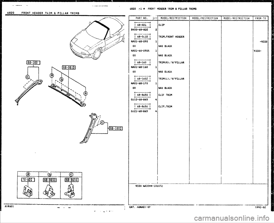 MAZDA MX-5 1990  Workshop Manual 