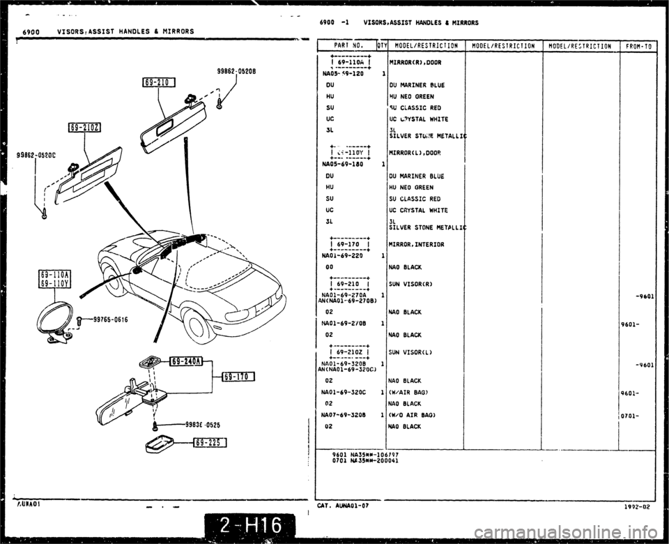 MAZDA MX-5 1990  Workshop Manual 
