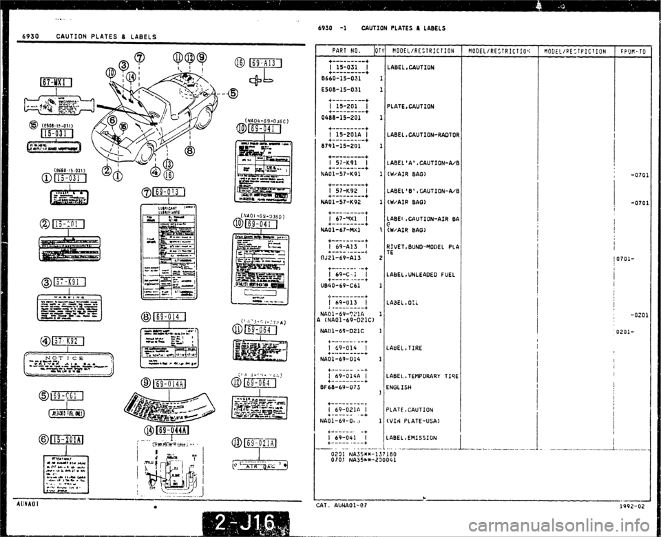 MAZDA MX-5 1990  Workshop Manual 