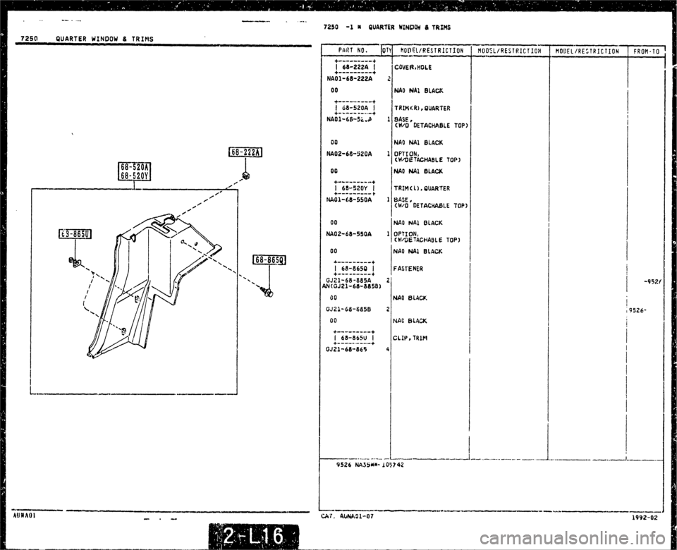 MAZDA MX-5 1990  Workshop Manual 
