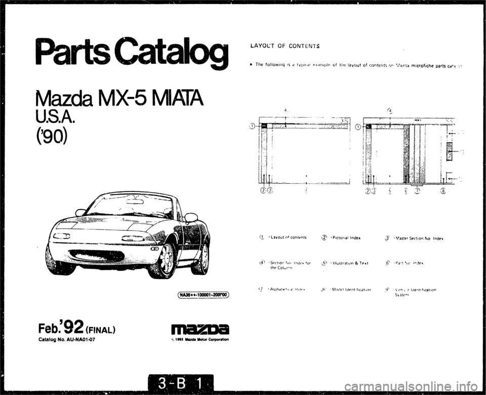MAZDA MX-5 1990  Workshop Manual 