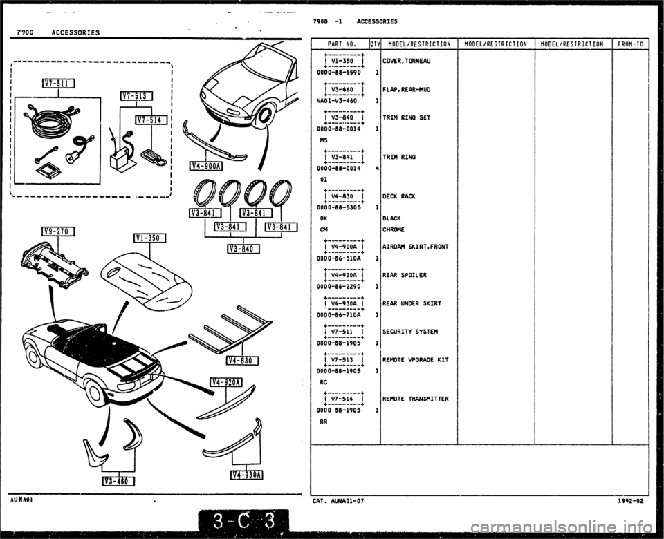 MAZDA MX-5 1990  Workshop Manual 