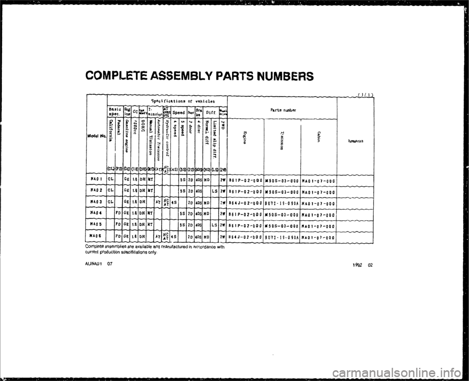 MAZDA MX-5 1990  Workshop Manual 