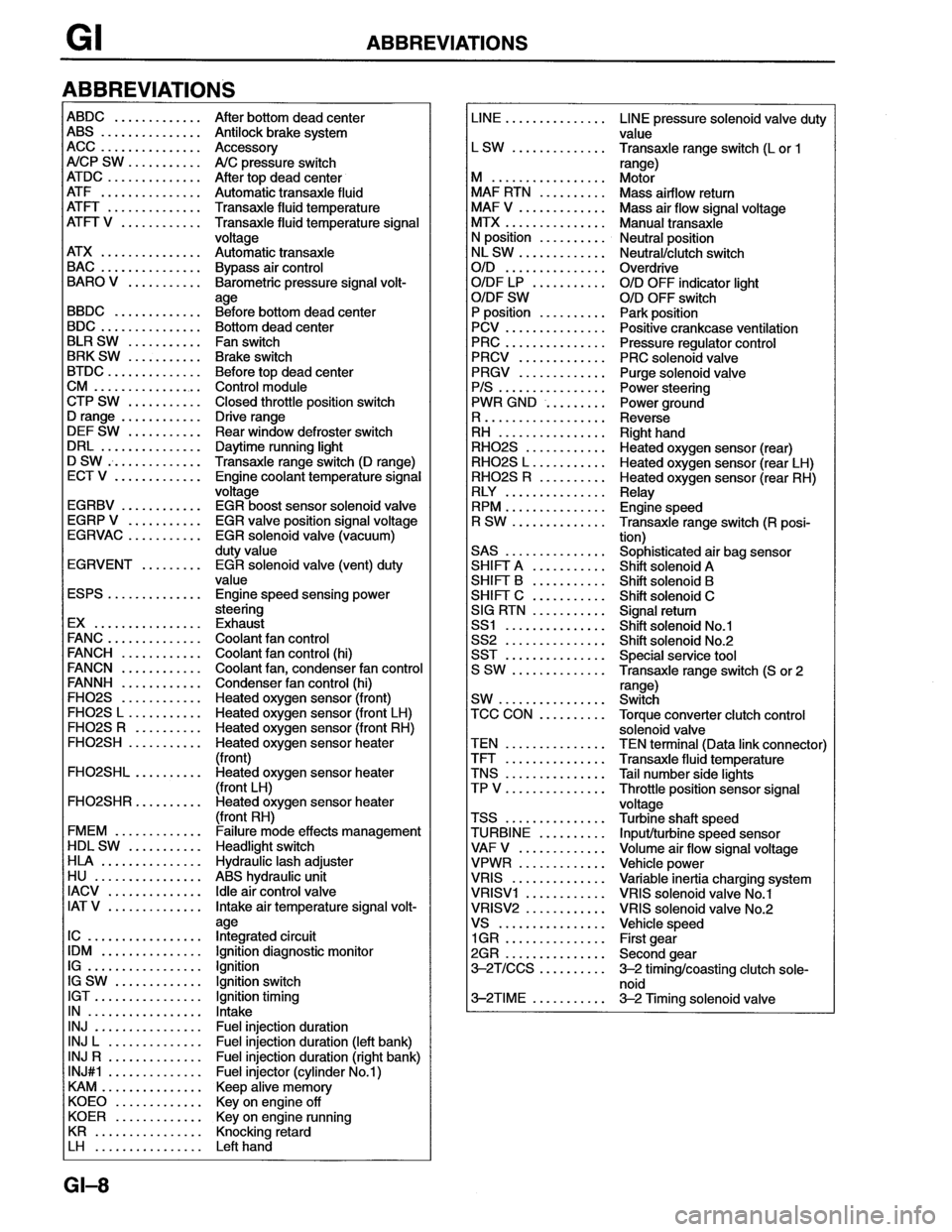MAZDA MX-6 1996  Workshop Manual 