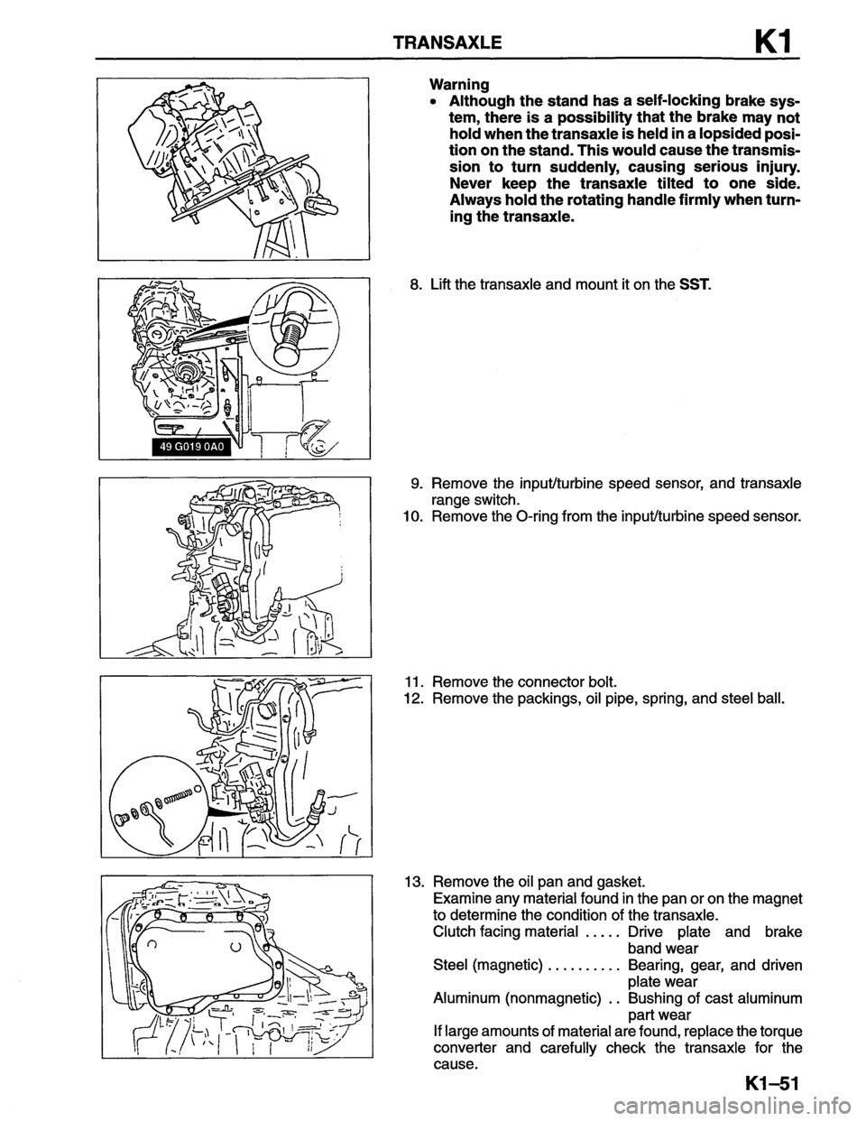 MAZDA MX-6 1996  Workshop Manual 