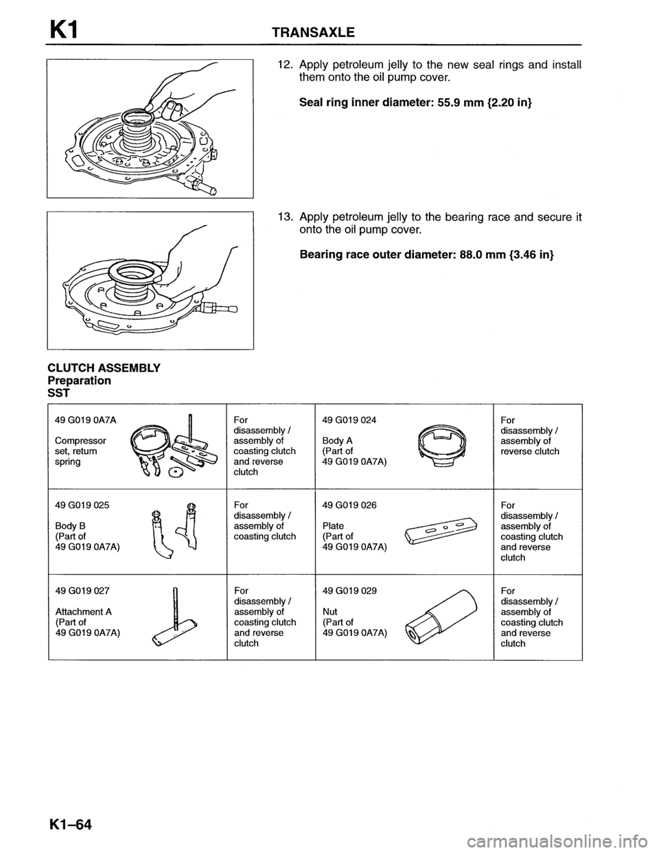 MAZDA MX-6 1996  Workshop Manual 