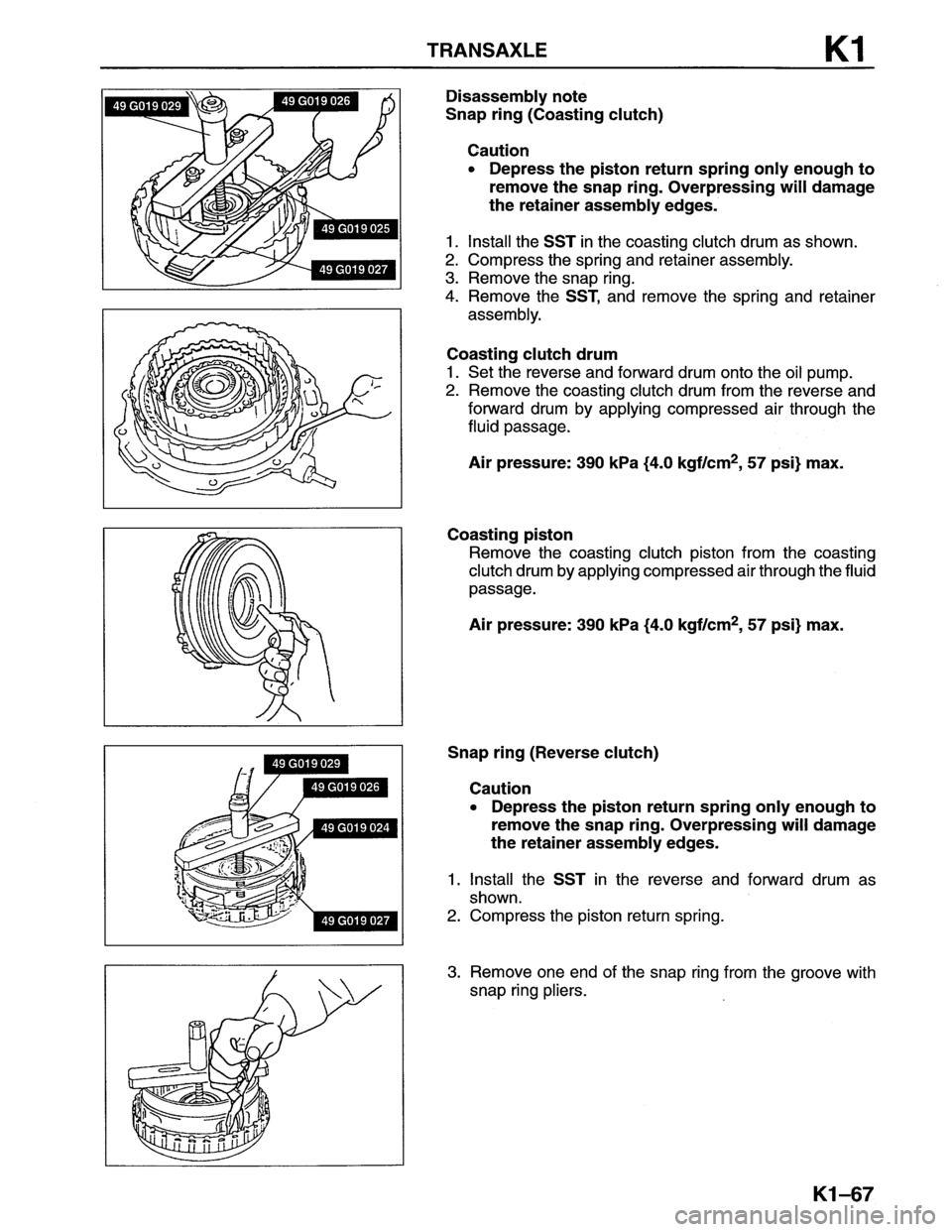 MAZDA MX-6 1996  Workshop Manual 