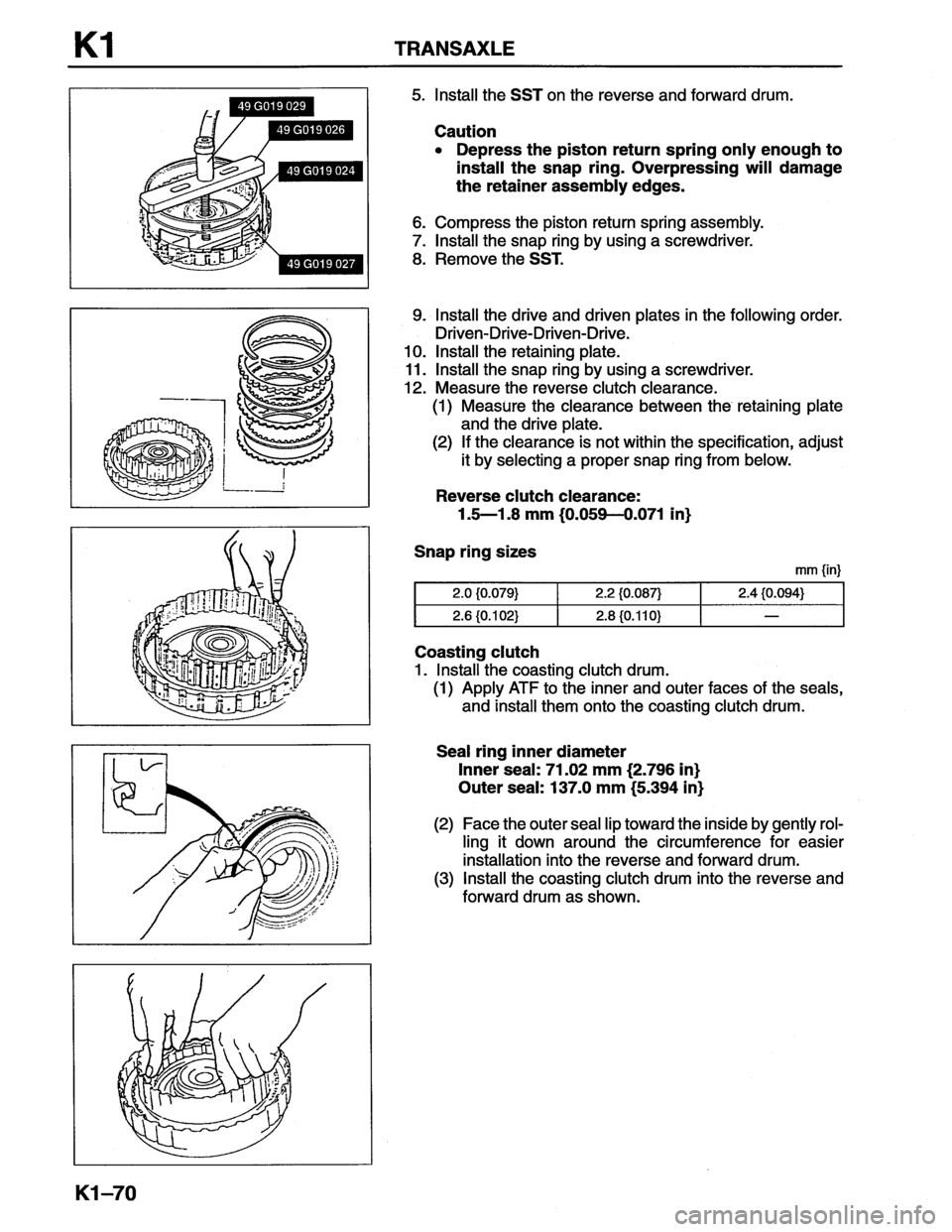 MAZDA MX-6 1996  Workshop Manual 