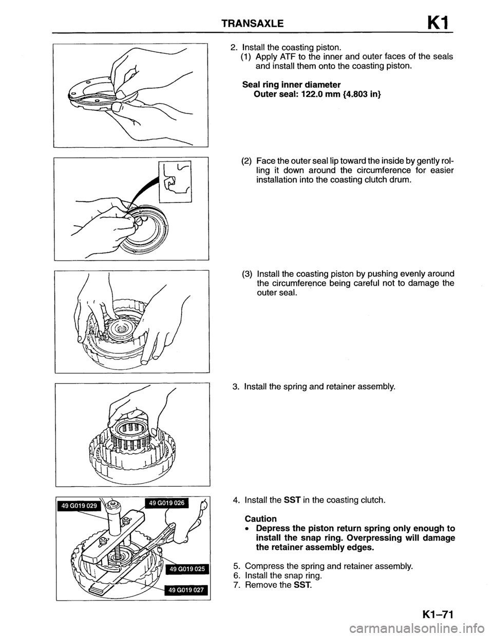 MAZDA MX-6 1996  Workshop Manual 