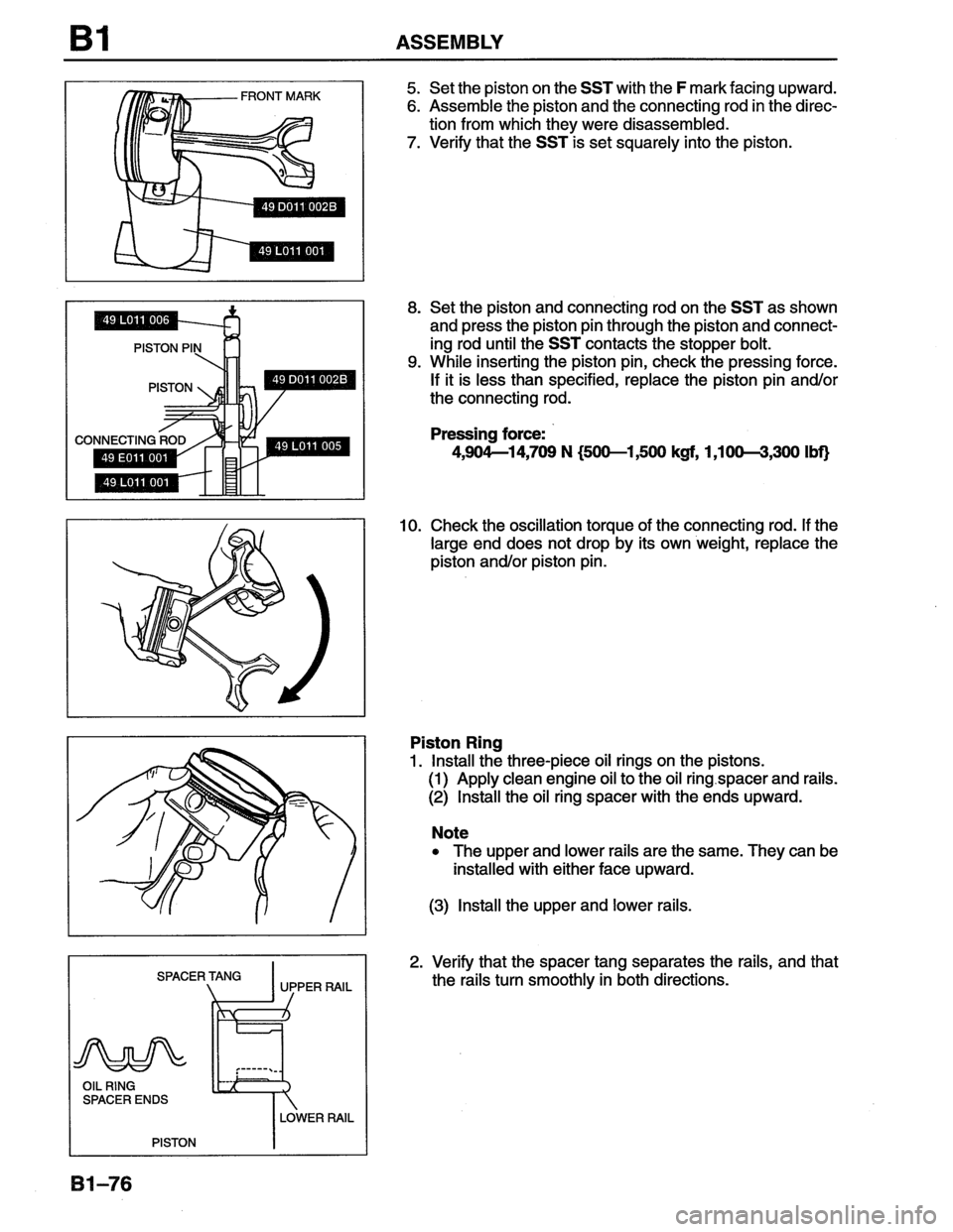 MAZDA MX-6 1996  Workshop Manual 