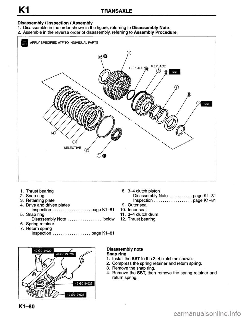 MAZDA MX-6 1996  Workshop Manual 