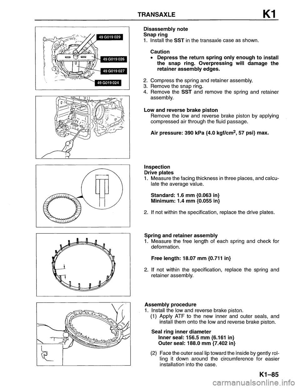 MAZDA MX-6 1996  Workshop Manual 