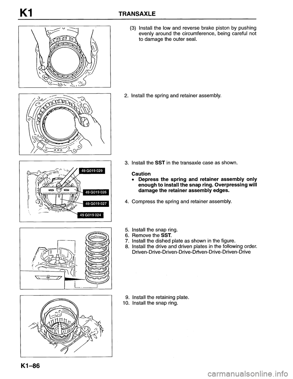 MAZDA MX-6 1996  Workshop Manual 