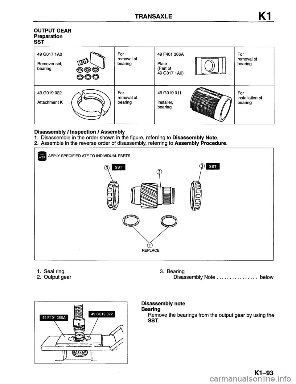 MAZDA MX-6 1996  Workshop Manual 