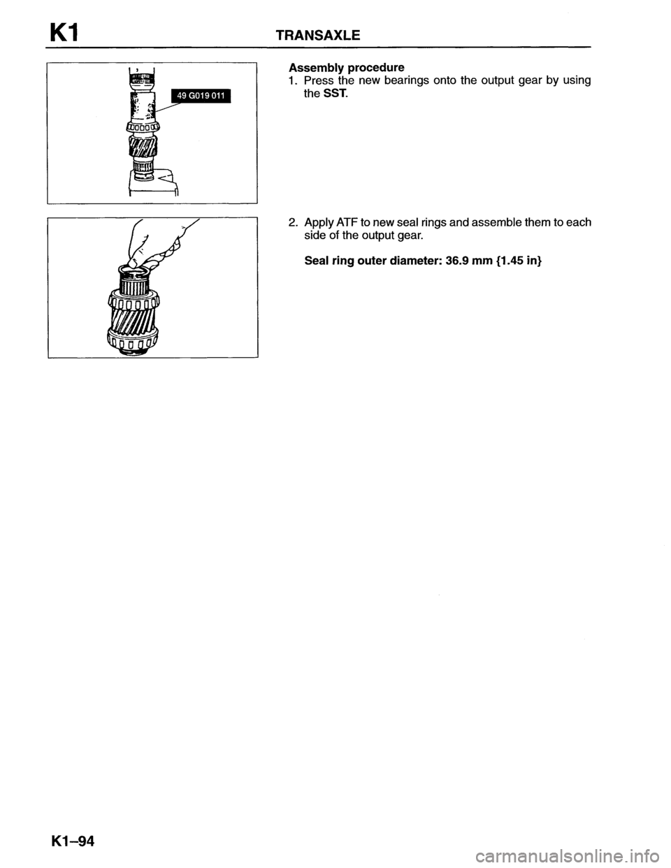 MAZDA MX-6 1996  Workshop Manual 
