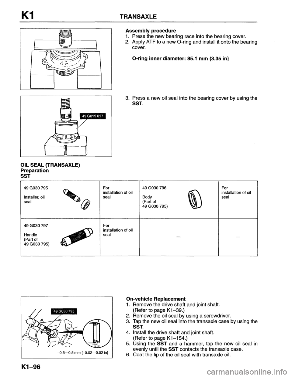 MAZDA MX-6 1996  Workshop Manual 