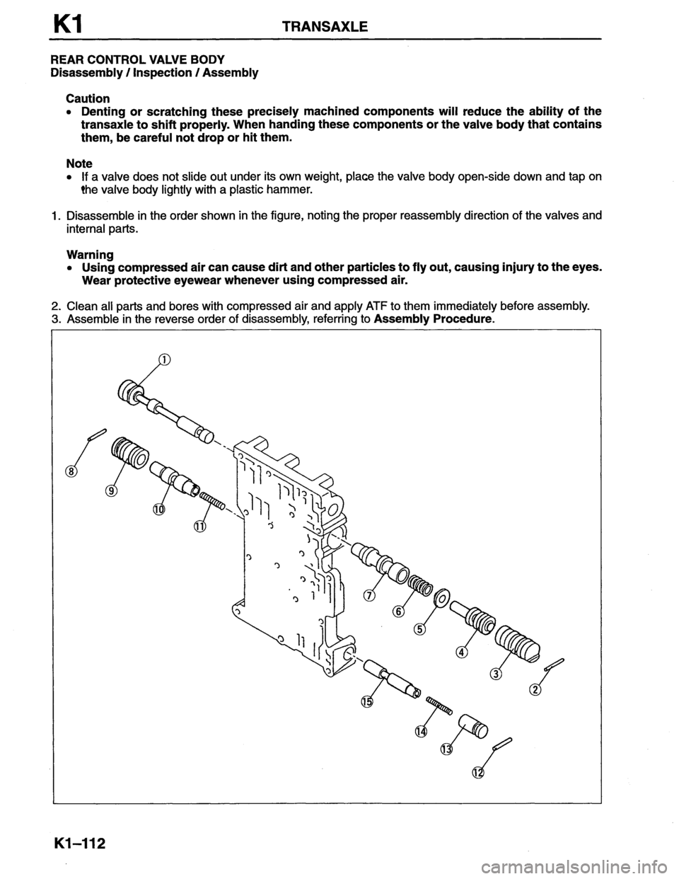 MAZDA MX-6 1996  Workshop Manual 