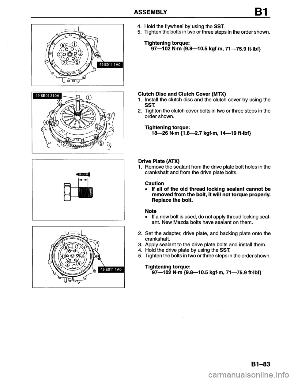 MAZDA MX-6 1996  Workshop Manual 