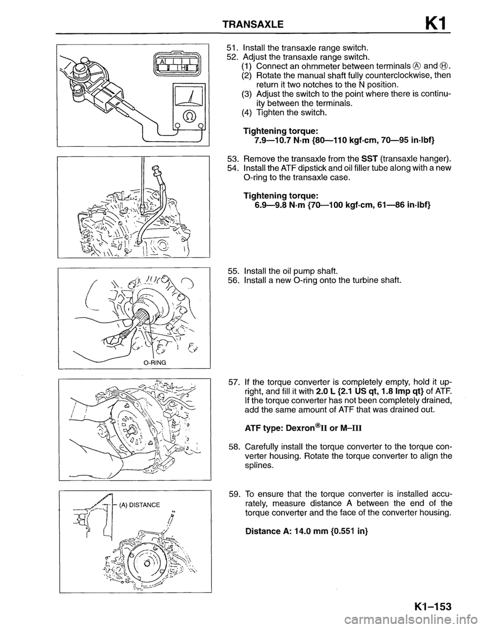 MAZDA MX-6 1996  Workshop Manual 