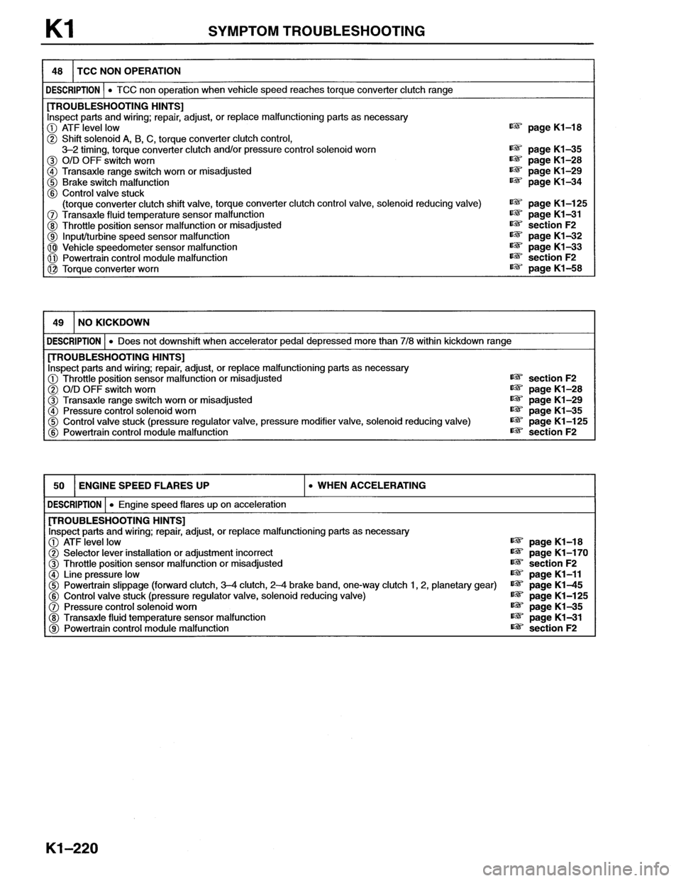 MAZDA MX-6 1996  Workshop Manual 