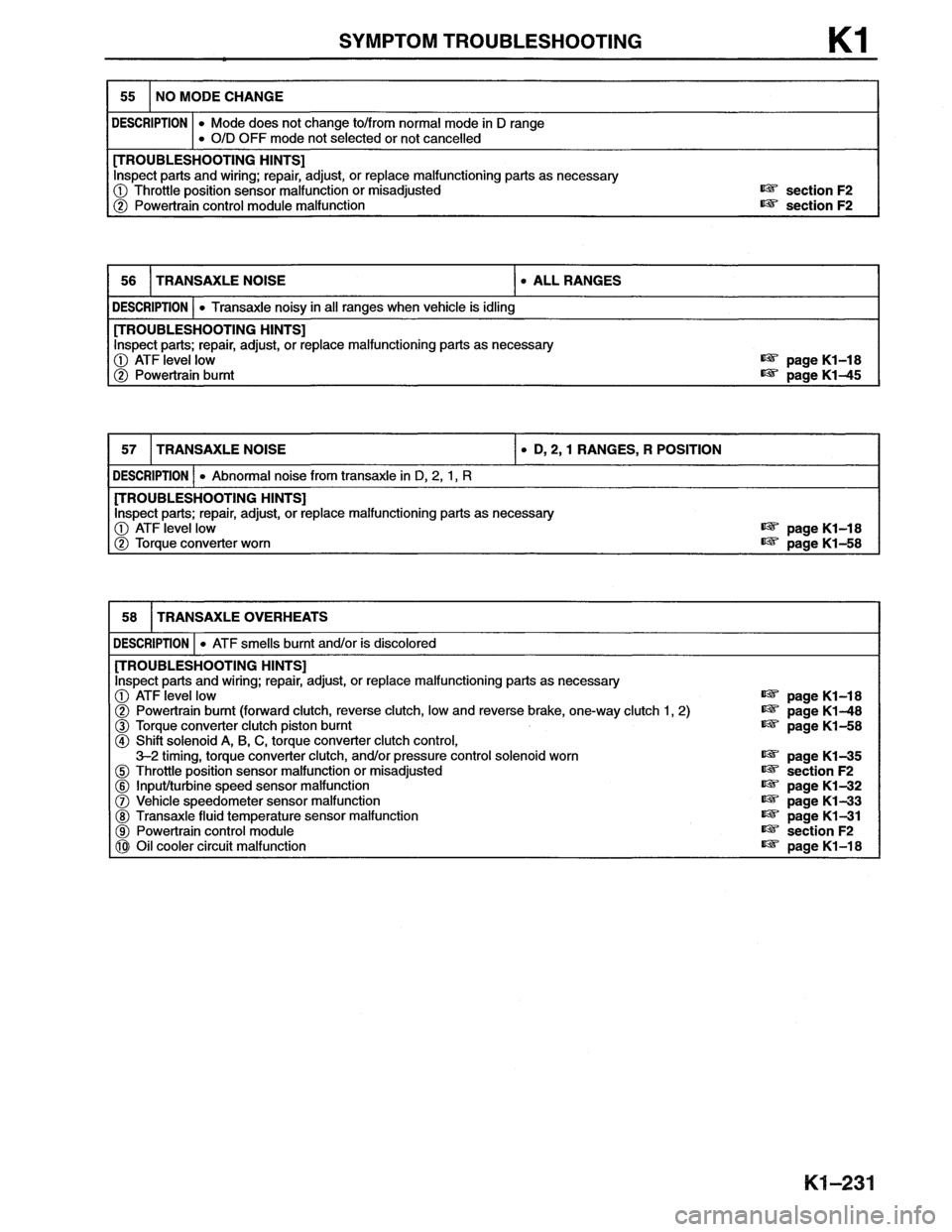 MAZDA MX-6 1996  Workshop Manual 