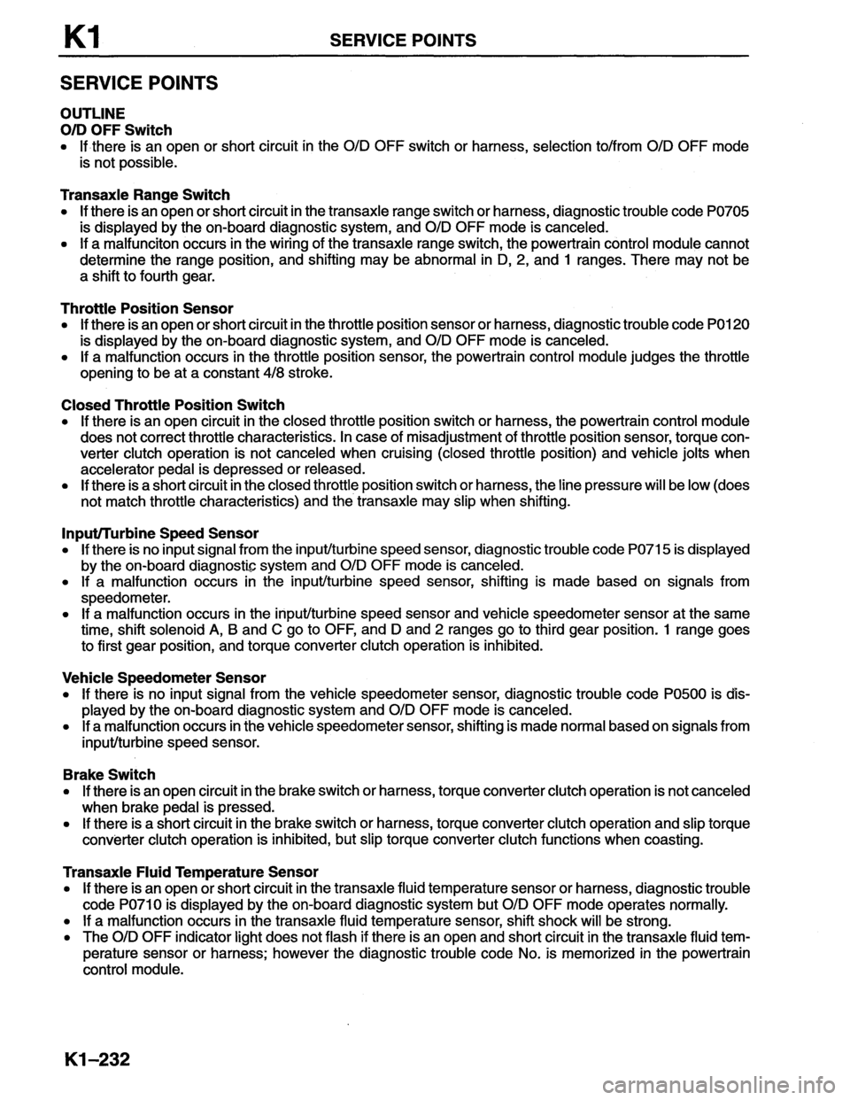 MAZDA MX-6 1996  Workshop Manual 