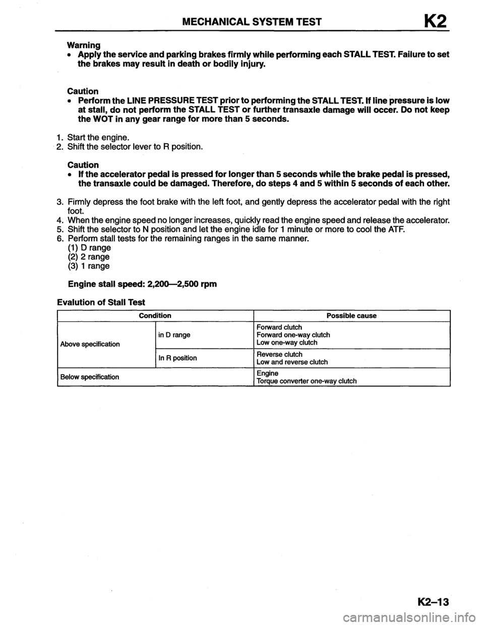 MAZDA MX-6 1996  Workshop Manual 