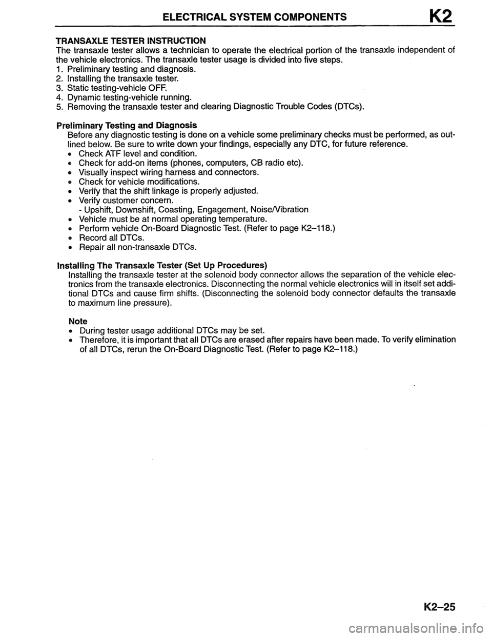 MAZDA MX-6 1996  Workshop Manual 