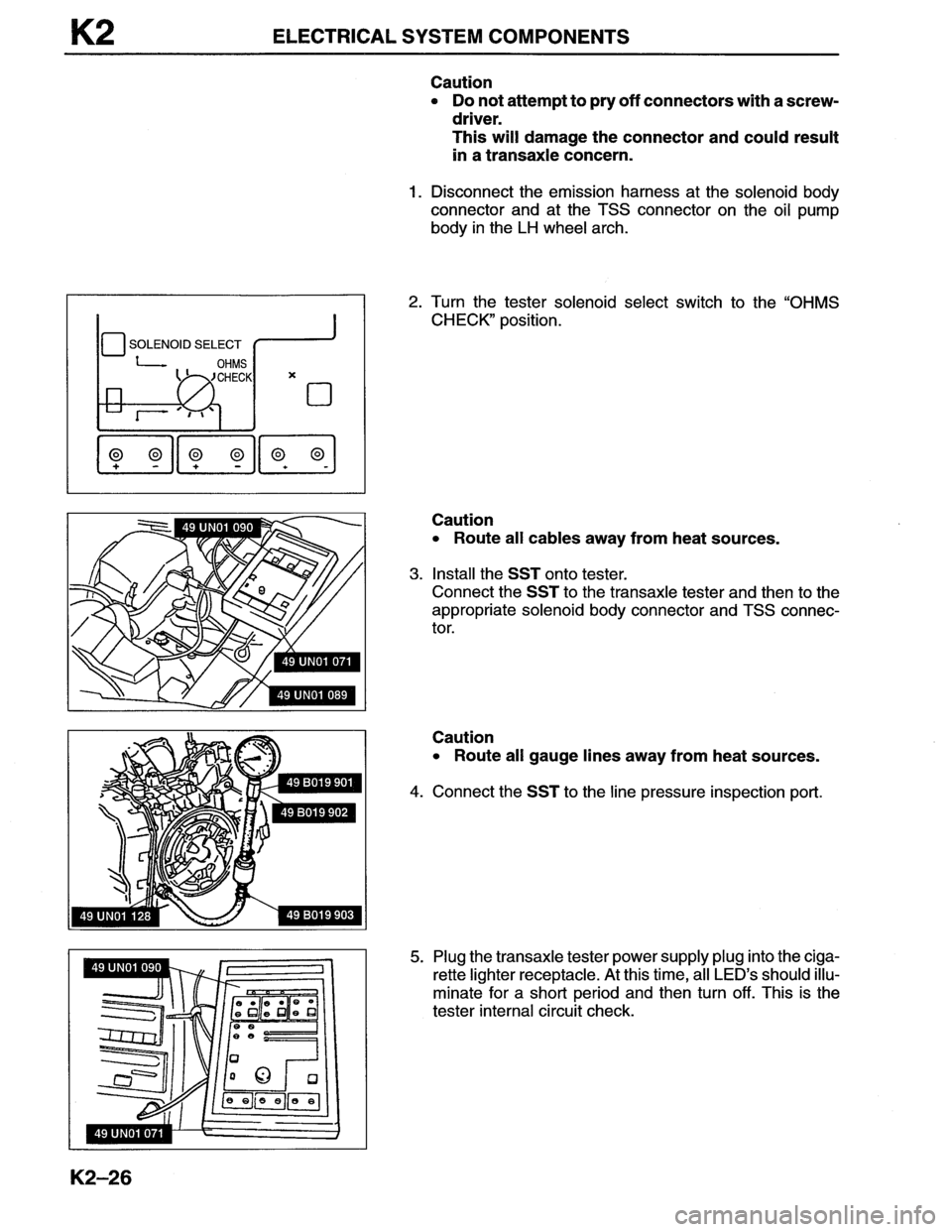 MAZDA MX-6 1996  Workshop Manual 
