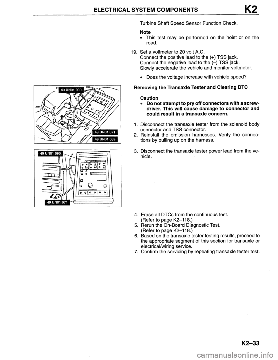 MAZDA MX-6 1996  Workshop Manual 