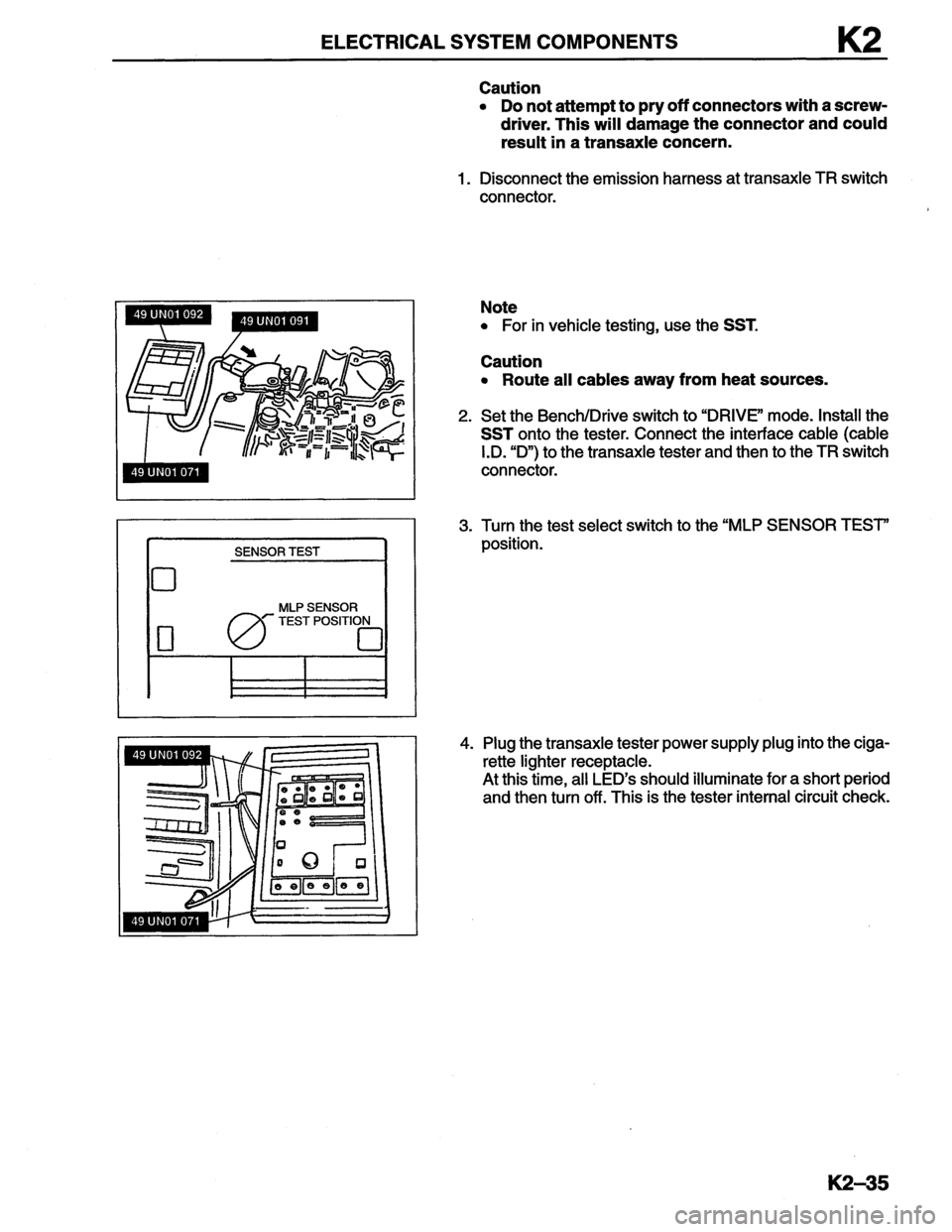 MAZDA MX-6 1996  Workshop Manual 