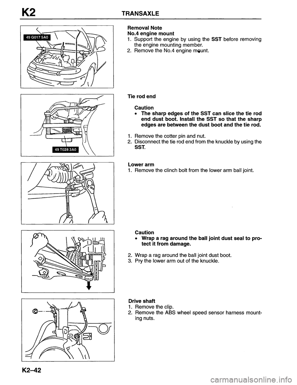 MAZDA MX-6 1996  Workshop Manual 