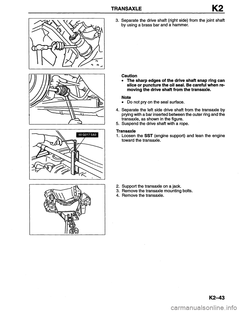 MAZDA MX-6 1996  Workshop Manual 