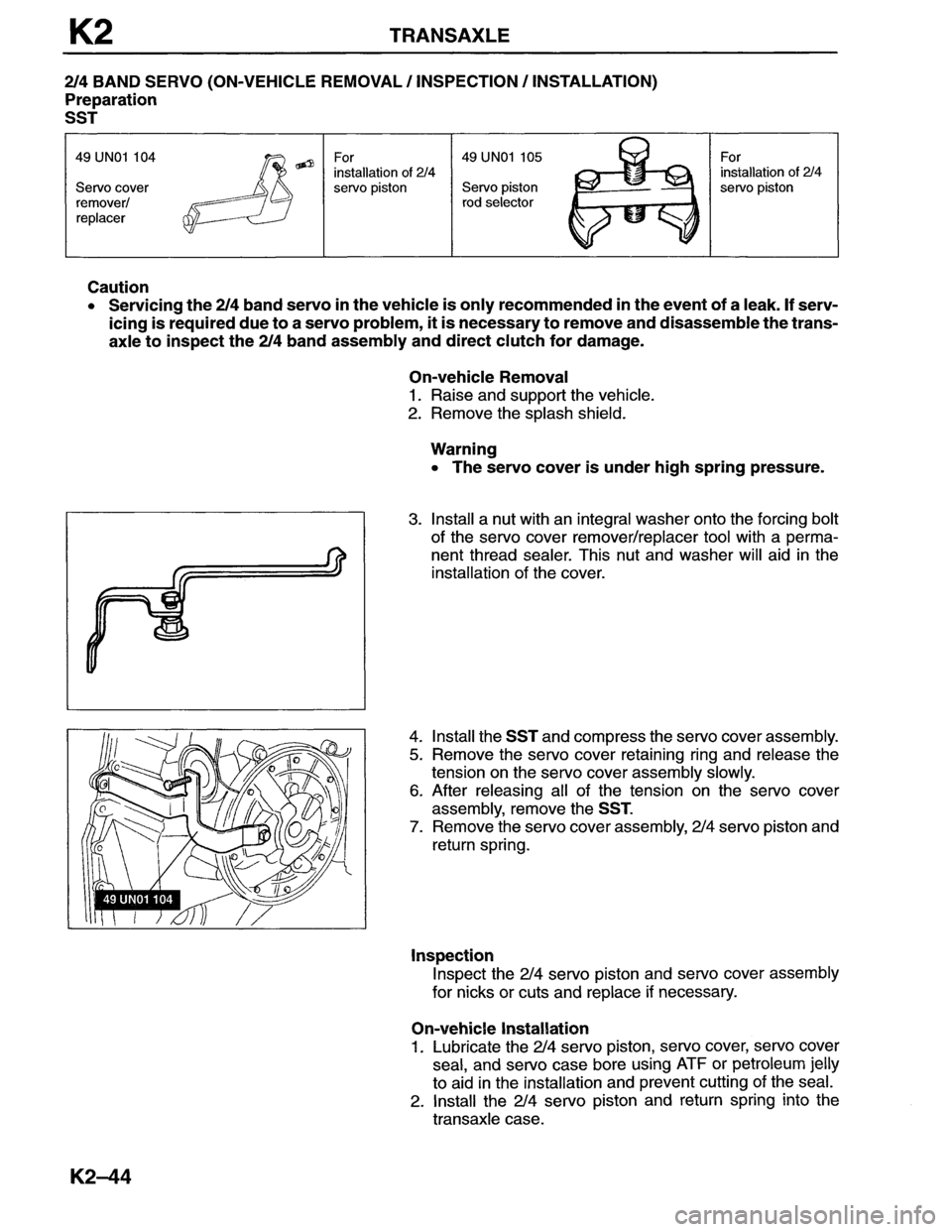 MAZDA MX-6 1996  Workshop Manual 