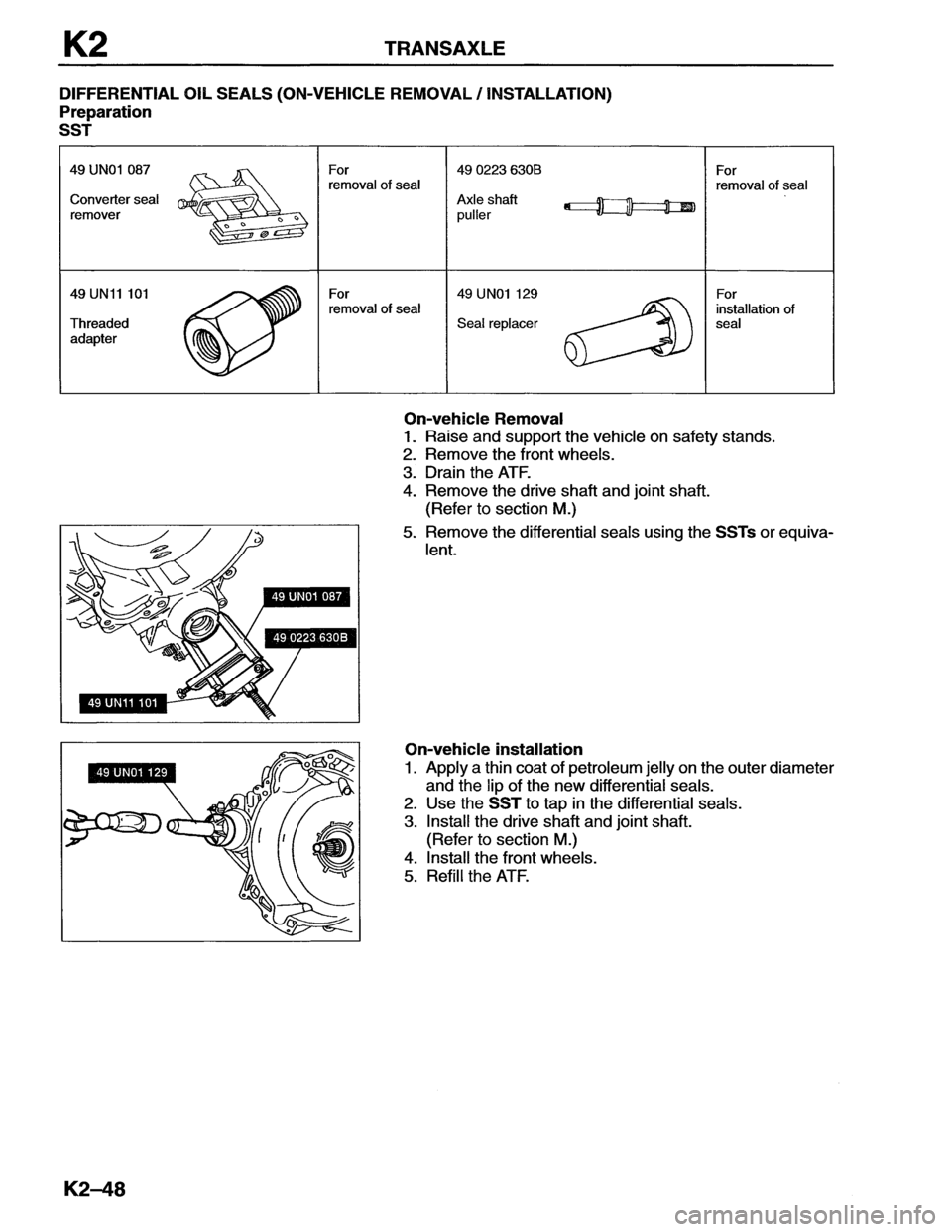 MAZDA MX-6 1996  Workshop Manual 
