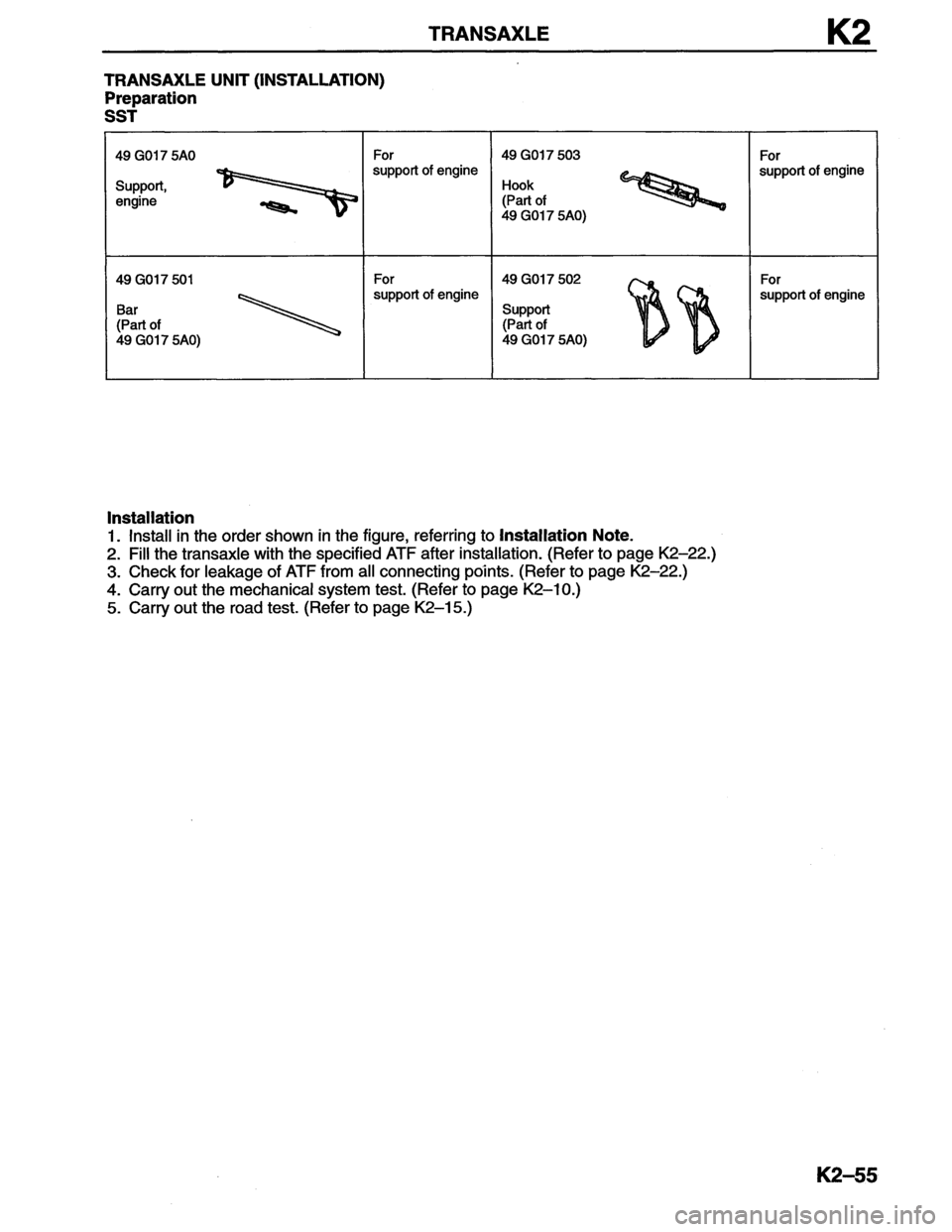 MAZDA MX-6 1996  Workshop Manual 