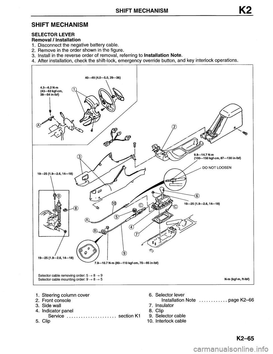 MAZDA MX-6 1996  Workshop Manual 