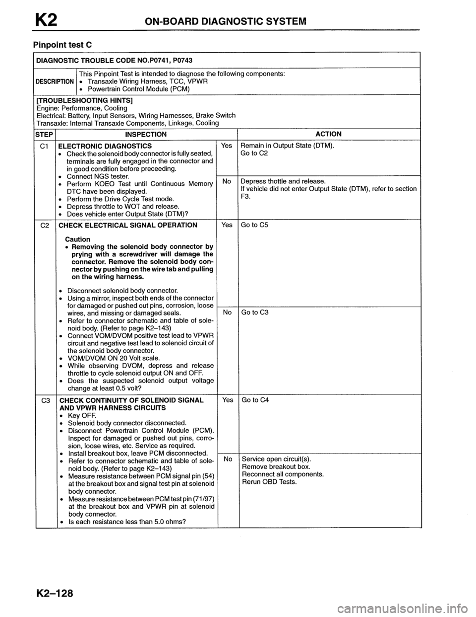 MAZDA MX-6 1996  Workshop Manual 