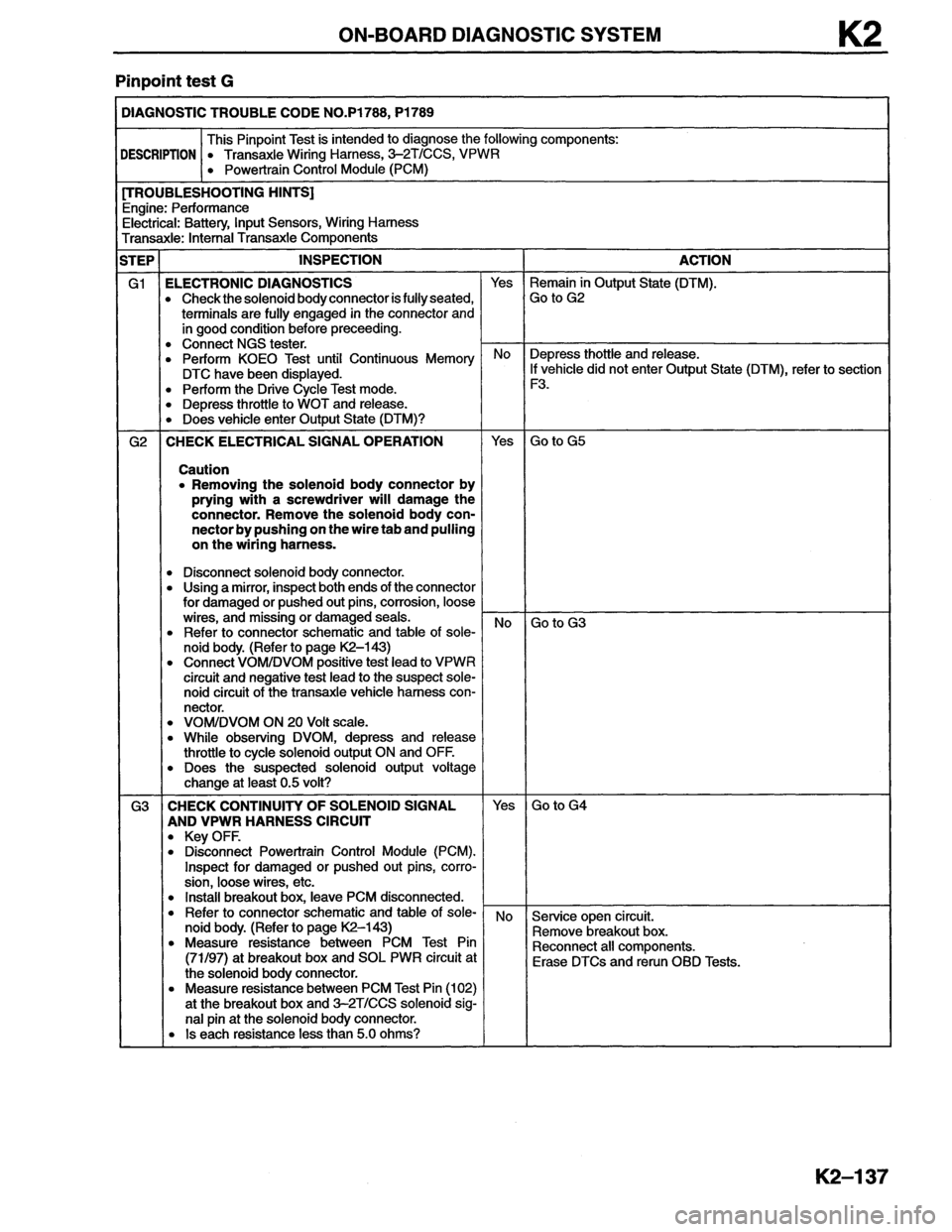 MAZDA MX-6 1996  Workshop Manual 