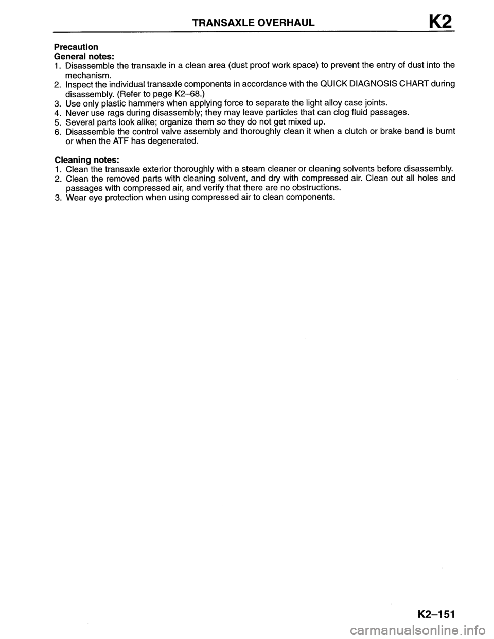 MAZDA MX-6 1996  Workshop Manual 