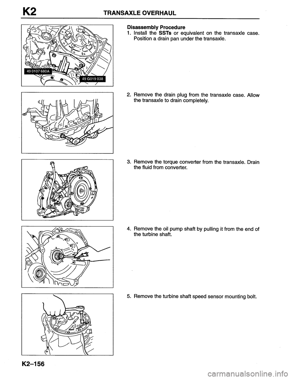 MAZDA MX-6 1996  Workshop Manual 