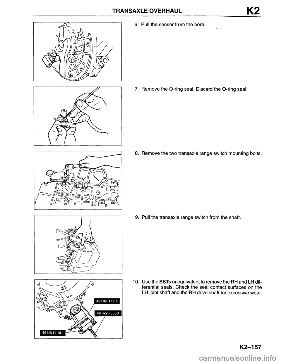 MAZDA MX-6 1996  Workshop Manual 