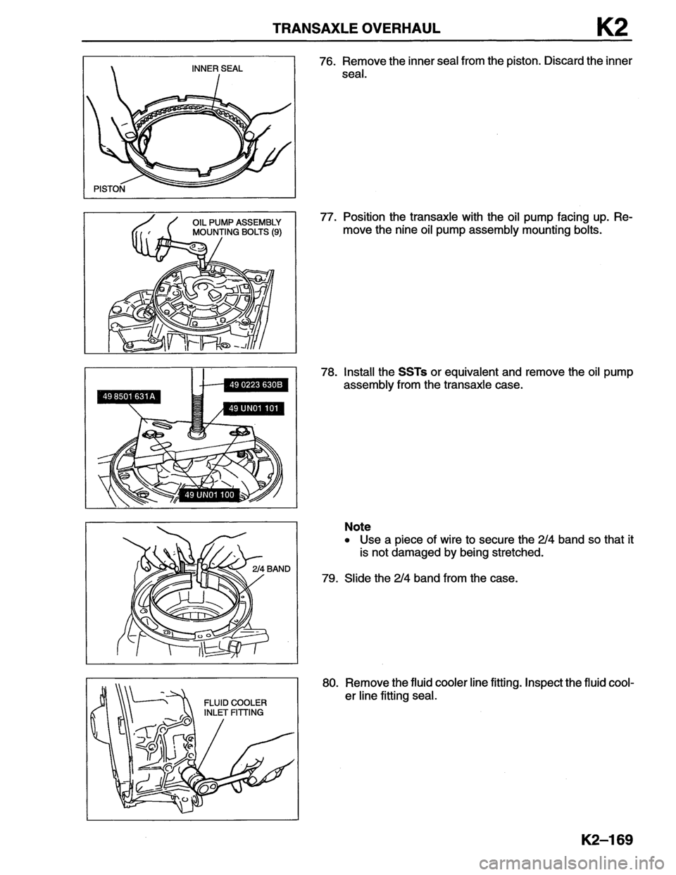 MAZDA MX-6 1996  Workshop Manual 