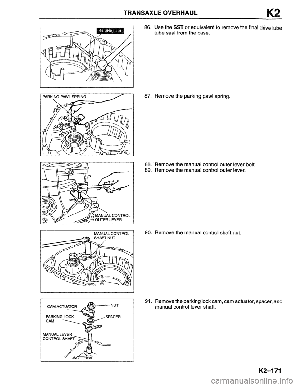 MAZDA MX-6 1996  Workshop Manual 