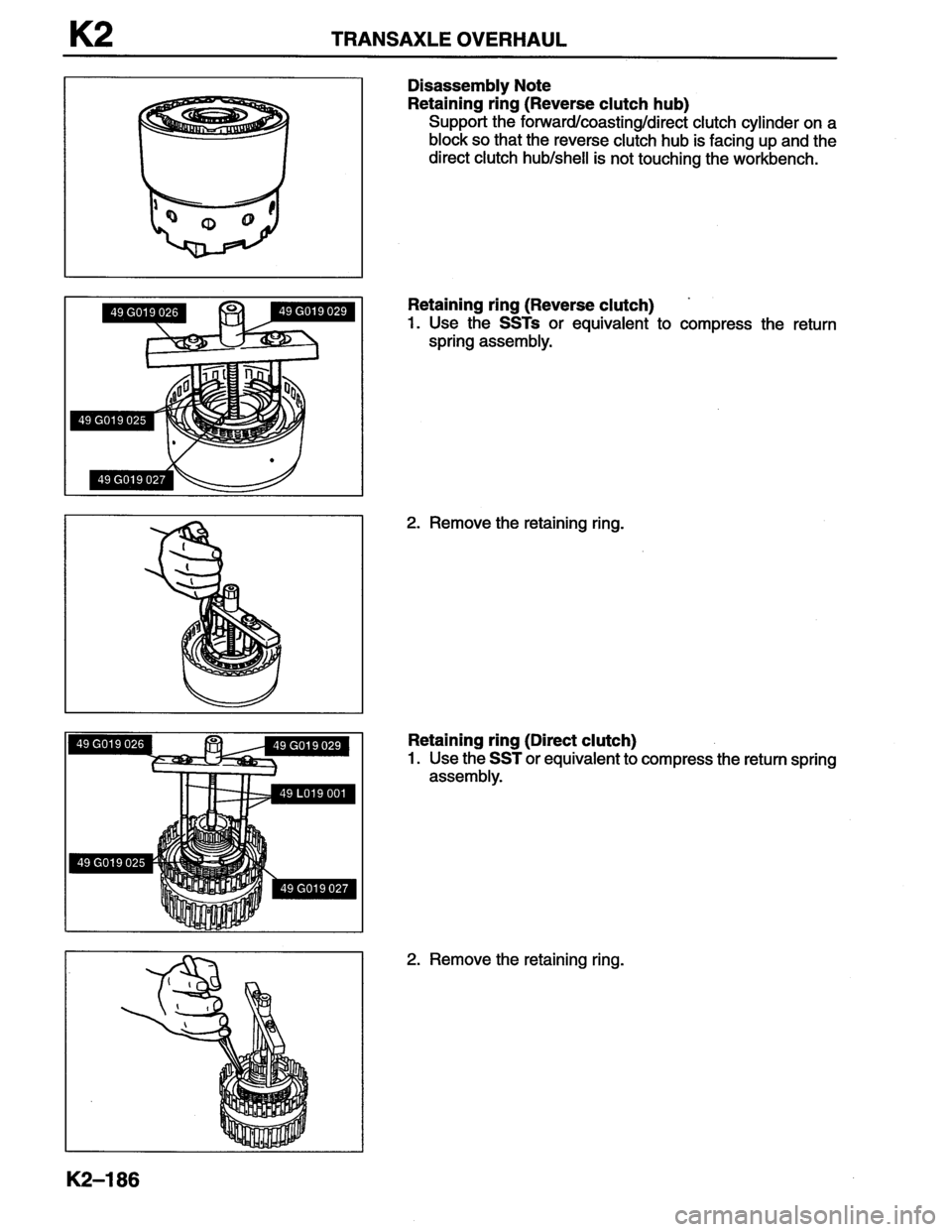 MAZDA MX-6 1996  Workshop Manual 