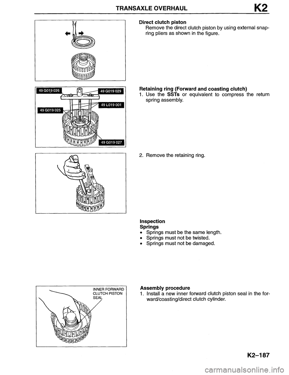 MAZDA MX-6 1996  Workshop Manual 