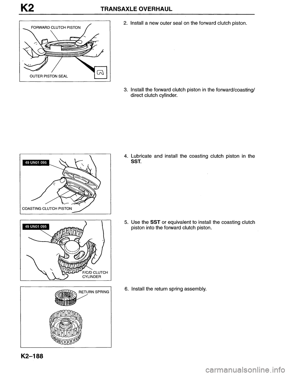 MAZDA MX-6 1996  Workshop Manual 
