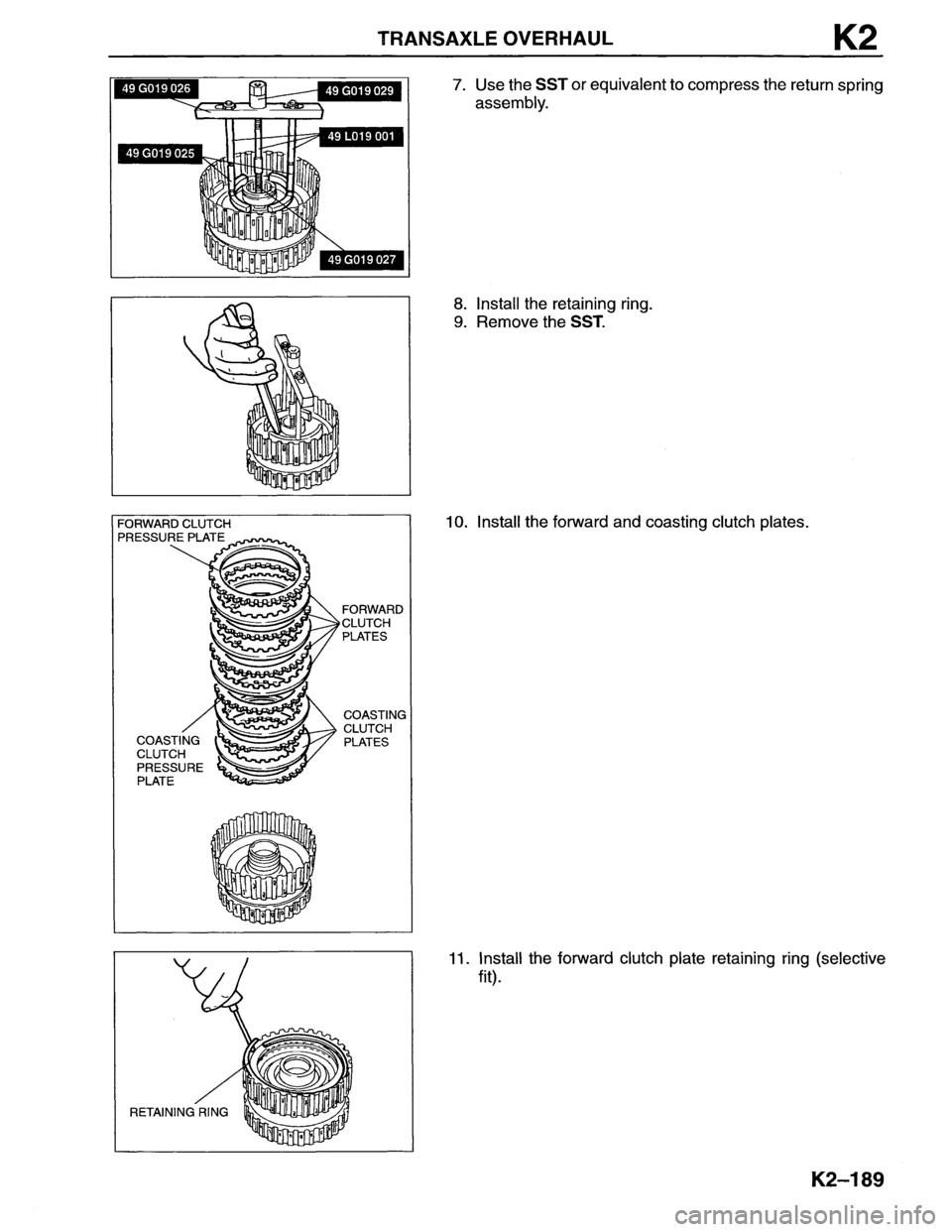 MAZDA MX-6 1996  Workshop Manual 
