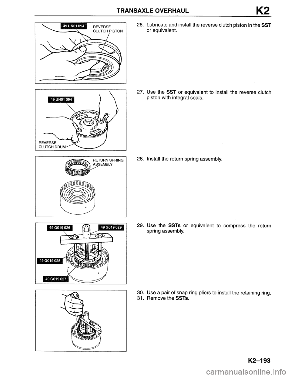 MAZDA MX-6 1996  Workshop Manual 