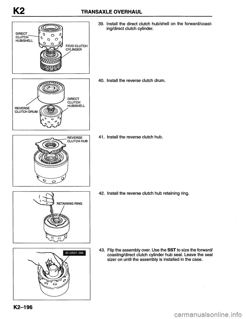 MAZDA MX-6 1996  Workshop Manual 